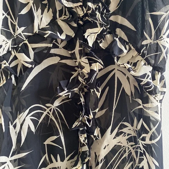 Express Black & Cream Bathing Suit Coverup - Picture 2 of 9